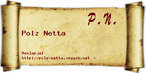 Polz Netta névjegykártya